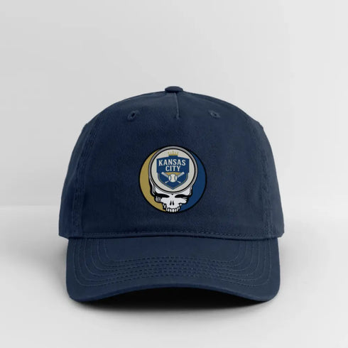 Kansas City Royals Grateful Dead Stealie Dad Hat - navy