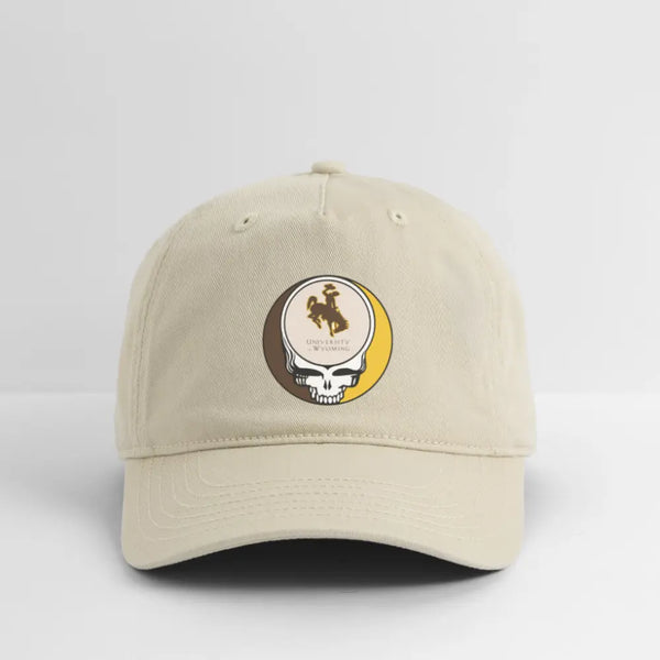 University of Wyoming Grateful Dead Stealie Dad Hat - khaki