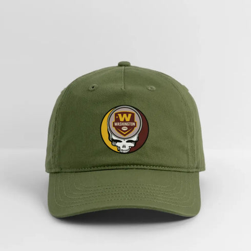 Washington Commanders Grateful Dead Stealie Dad Hat - olive green