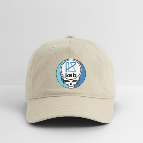 Custom keb Stealie Grateful Dead Dad Hat - khaki