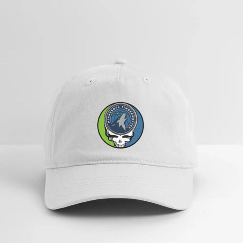 Minnesota Timberwolves Grateful Dead Stealie Dad Hat - white