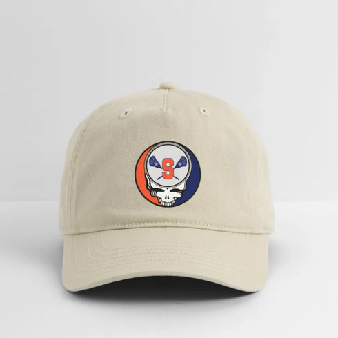 Syracuse Lacrosse Grateful Dead Stealie Dad Hat - khaki