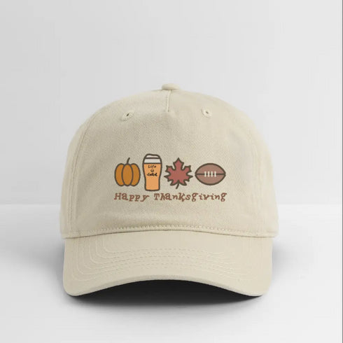 Life is dead. Happy Thanksgiving Grateful Dead Dad Hat - khaki