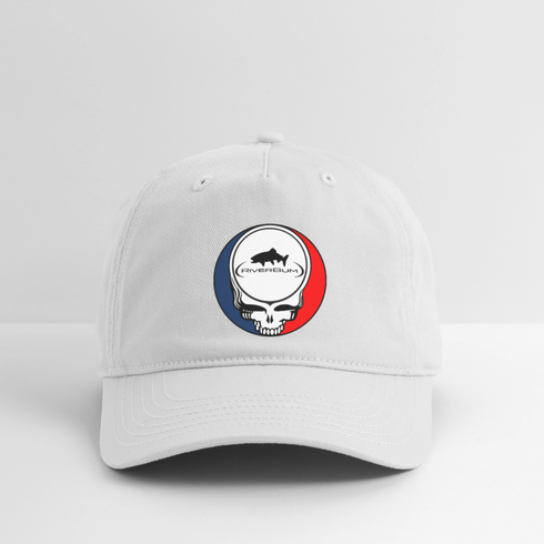 River Bum Stealie Grateful Dead Dad Hat - white