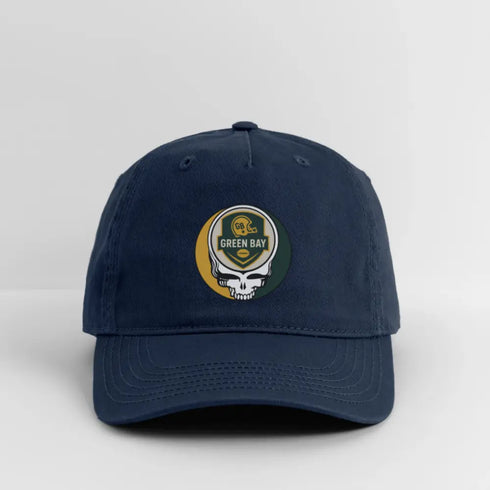 Green Bay Packers Grateful Dead Stealie Dad Hat - navy