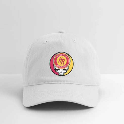 Houston Rockets Grateful Dead Stealie Dad Hat - white