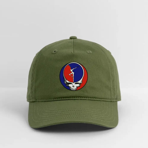 Fire Dancer Grateful Dead Stealie Dad Hat - olive green