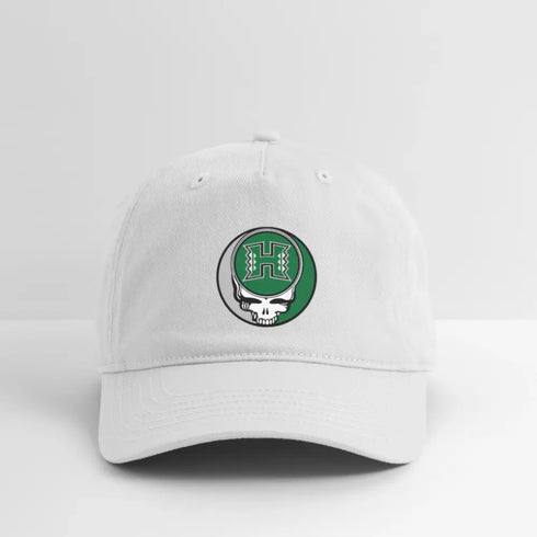 University of Hawaii Stealie Grateful Dead Stealie Dad Hat - white
