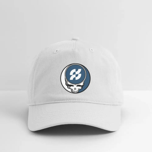 Ferguson Stealie Grateful Dead Stealie Dad Hat - white