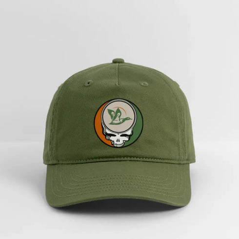 Duck Hunting Grateful Dead Stealie Dad Hat - olive green