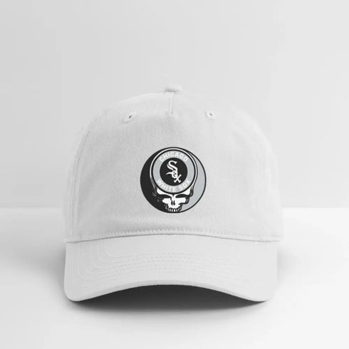 Chicago White Sox Grateful Dead Stealie Dad Hat - white