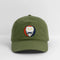 New Orleans Flag Grateful Dead Stealie Dad Hat - olive green