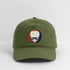 New Orleans Flag Grateful Dead Stealie Dad Hat - olive green