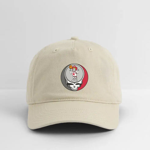 University of Nebraska Grateful Dead Stealie Dad Hat - khaki