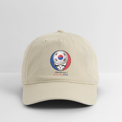 2026 South Korea World Cup Grateful Dead Stealie Dad Hat - khaki