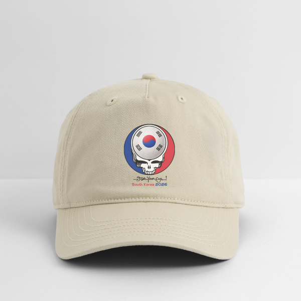 2026 South Korea World Cup Grateful Dead Stealie Dad Hat - khaki