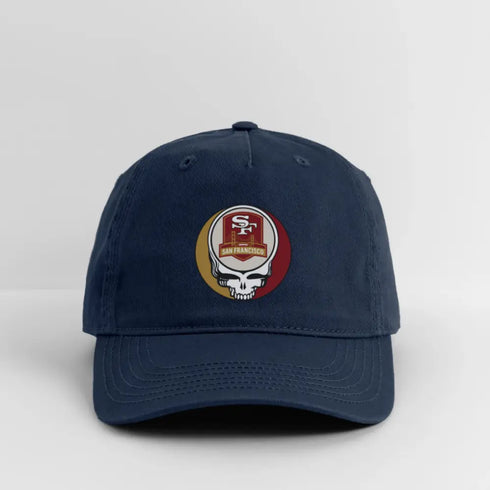 San Francisco 49ers Grateful Dead Stealie Dad Hat - navy