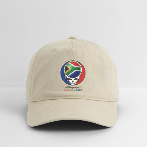 2026 South Africa World Cup Grateful Dead Stealie Dad Hat - khaki