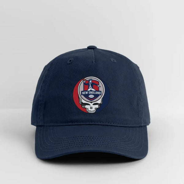 New England Patriots Grateful Dead Stealie Dad Hat - navy
