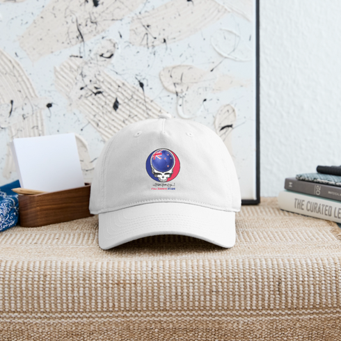 2026 New Zealand World Cup Grateful Dead Stealie Dad Hat - white