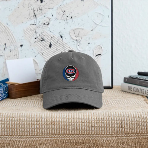 Montreal Canadiens Grateful Dead Stealie Dad Hat - charcoal
