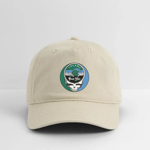 Tulane University Grateful Dead Stealie Dad Hat - khaki