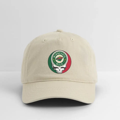 Minnesota Wild Grateful Dead Stealie Dad Hat - khaki