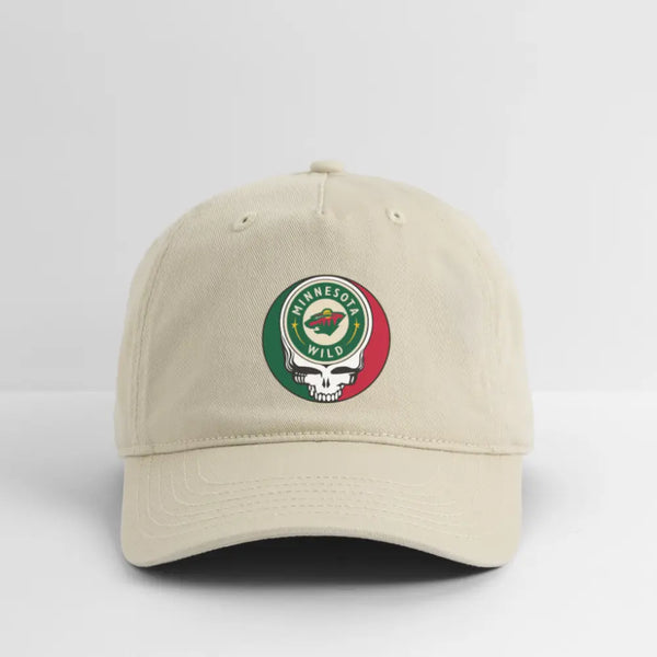 Minnesota Wild Grateful Dead Stealie Dad Hat - khaki