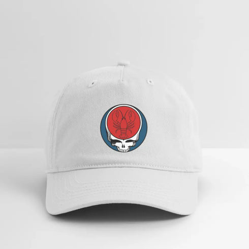 Steal Your Lobster Stealie Grateful Dead Dad Hat - white