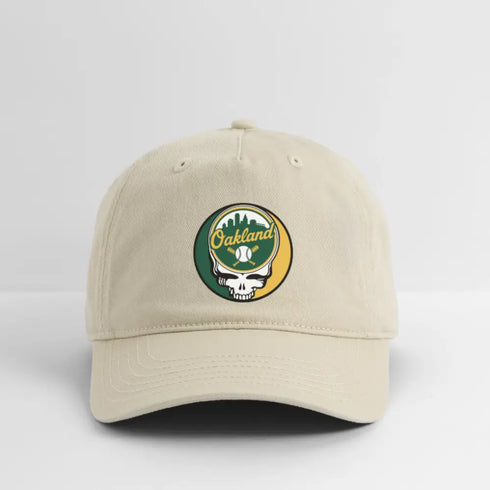 Oakland Athletics Grateful Dead Stealie Dad Hat - khaki