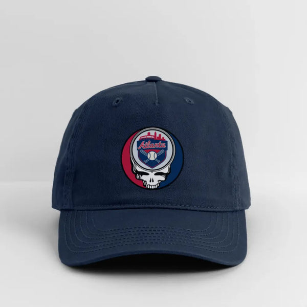 Atlanta Braves Grateful Dead Stealie Dad Hat - navy
