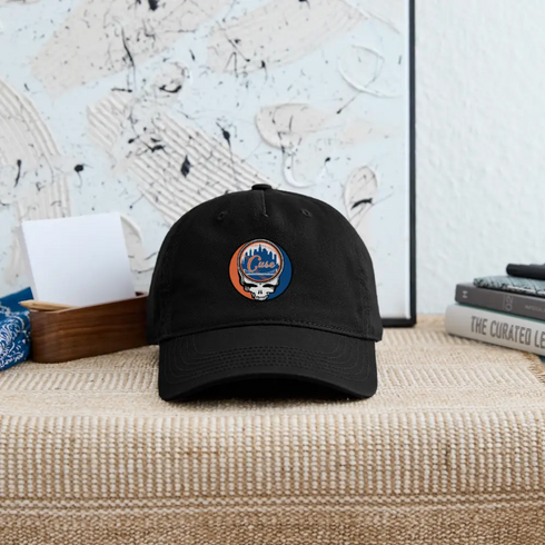 Custom Cuse Grateful Dead Stealie Dad Hat - black