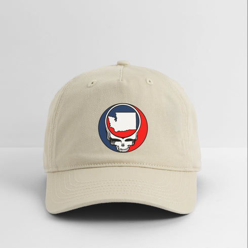 Washington Map Stealie Grateful Dead Dad Hat - khaki