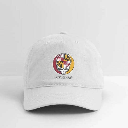 University of Maryland Grateful Dead Stealie Dad Hat - white