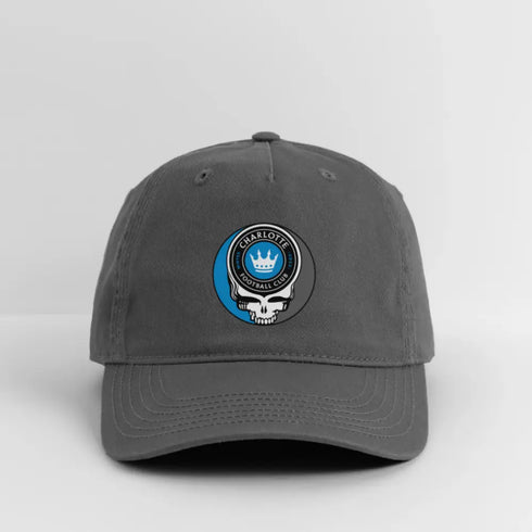 Charlotte FC Grateful Dead Stealie Dad Hat - charcoal