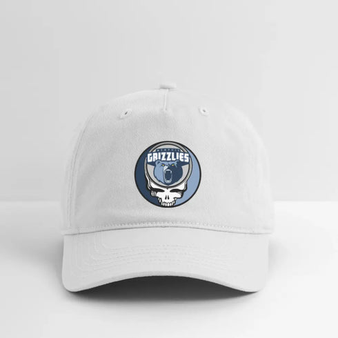 Memphis Grizzlies Grateful Dead Stealie Dad Hat - white