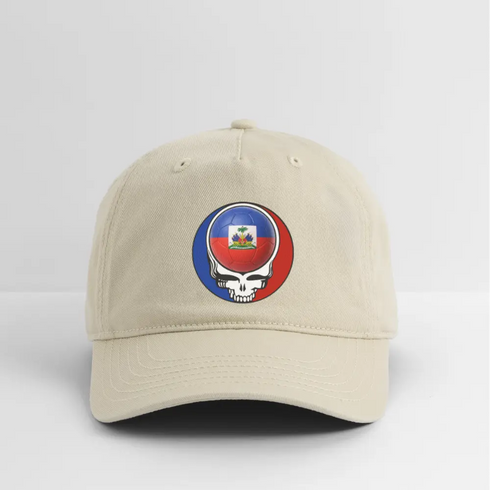 2026 Haiti World Cup Grateful Dead Stealie Dad Hat - khaki