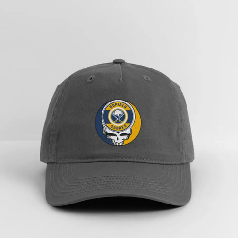 Buffalo Sabres Grateful Dead Stealie Dad Hat - charcoal