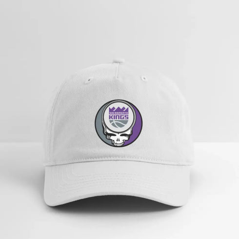 Sacramento Kings Grateful Dead Stealie Dad Hat - white