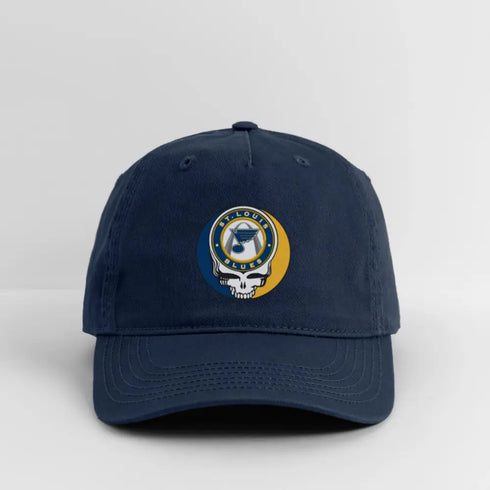 St. Louis Blues Grateful Dead Stealie Dad Hat - navy