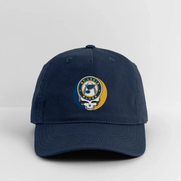 St. Louis Blues Grateful Dead Stealie Dad Hat - navy