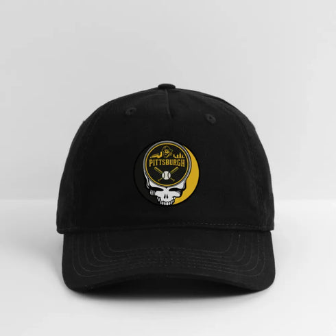 Pittsburgh Pirates Grateful Dead Stealie Dad Hat - black
