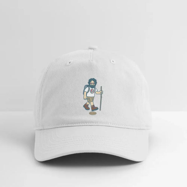 Life is dead. Jerry's Hikin' Grateful Dead Stealie Dad Hat - white