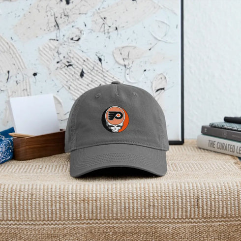 Philadelphia Flyers Grateful Dead Stealie Dad Hat - charcoal
