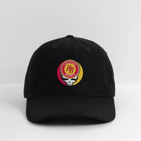 Houston Rockets Grateful Dead Stealie Dad Hat - black