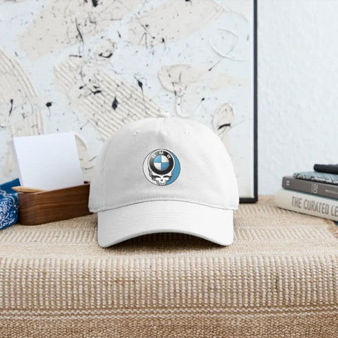 BMW Grateful Dead Stealie Dad Hat - white