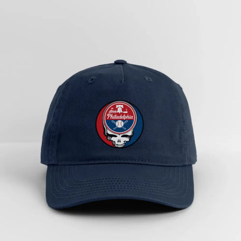 Phildelphia Phillies Grateful Dead Stealie Dad Hat - navy