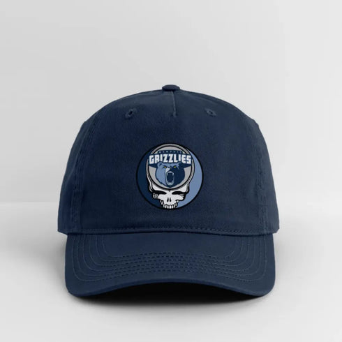 Memphis Grizzlies Grateful Dead Stealie Dad Hat - navy