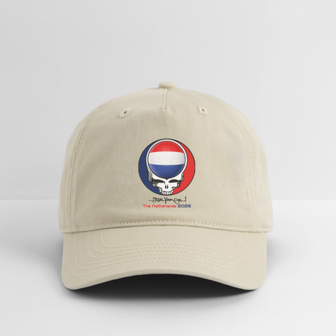 2026 The Netherlands World Cup Grateful Dead Stealie Dad Hat - khaki