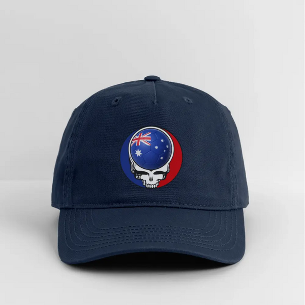 2026 Australia World Cup Grateful Dead Stealie Dad Hat - navy